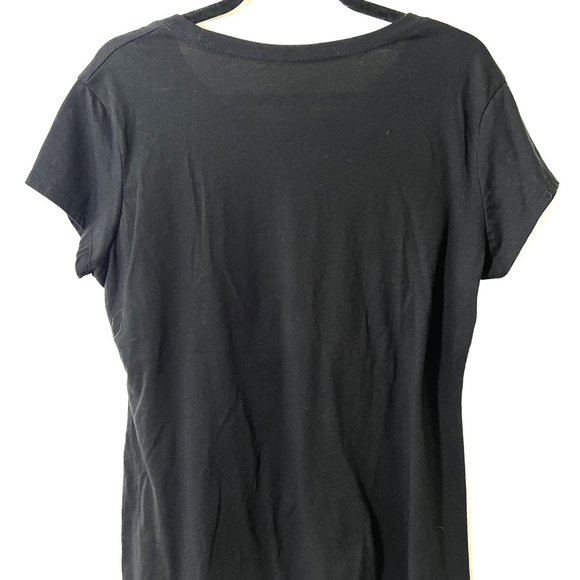 Women's Graphic Black Tee best fit with Large - Picture 2 of 6